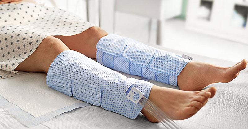 استفاده از دستگاه DVT (پیشگیری از ترومبوز ورید عمقی)