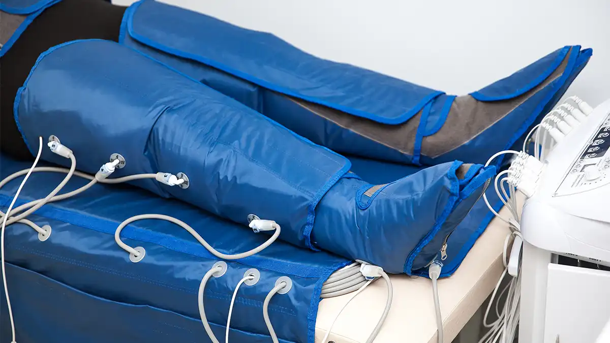 درمان لنف ادم با کامپرشن تراپی در خانه